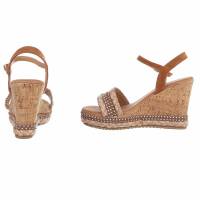 Damen Keilsandaletten - brown