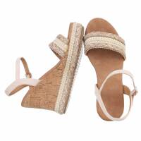 Damen Keilsandaletten - pink