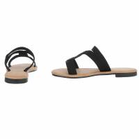 Damen Flache Sandalen - black