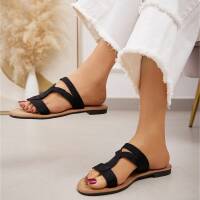 Damen Flache Sandalen - black