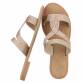 Damen Flache Sandalen - champagne
