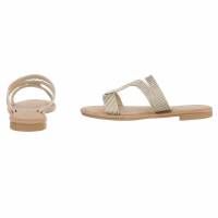 Damen Flache Sandalen - gold