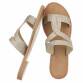 Damen Flache Sandalen - gold
