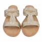 Damen Flache Sandalen - gold