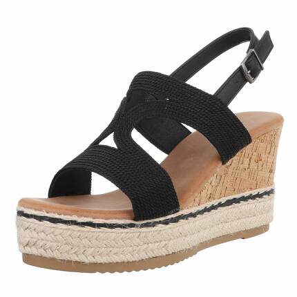 Damen Keilsandaletten - black