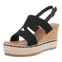 Damen Keilsandaletten - black