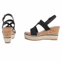 Damen Keilsandaletten - black
