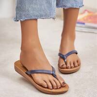 Damen Flache Sandalen - dkblue