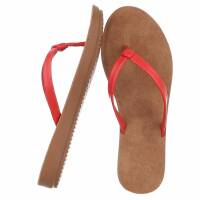 Damen Flache Sandalen - red