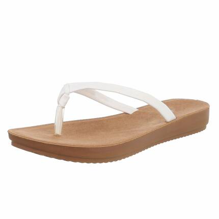 Damen Flache Sandalen - white