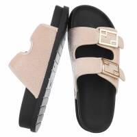 Damen Pantoletten - beige