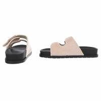 Damen Pantoletten - beige