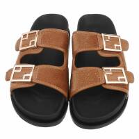 Damen Pantoletten - camel