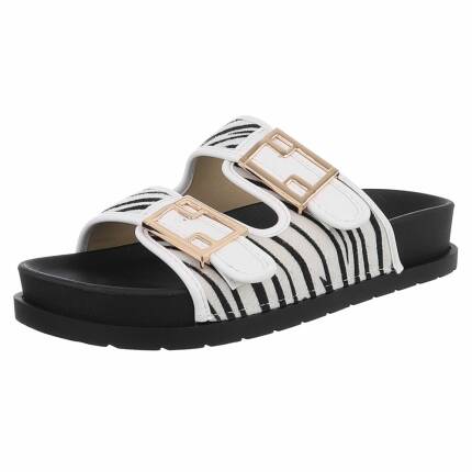 Damen Pantoletten - whitezebra