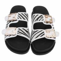 Damen Pantoletten - whitezebra