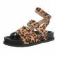 Damen Keilsandaletten - leopard