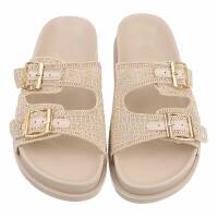 Damen Pantoletten - beige