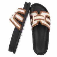 Damen Pantoletten - camel