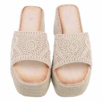 Damen Keilsandaletten - beige