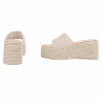 Damen Keilsandaletten - beige