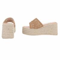 Damen Keilsandaletten - khaki