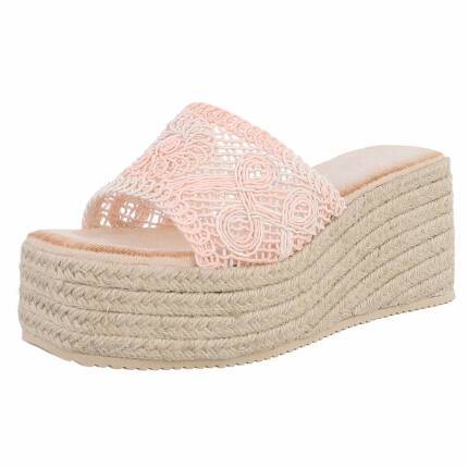 Damen Keilsandaletten - pink