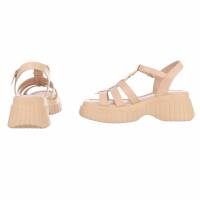 Damen Keilsandaletten - beige