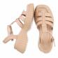 Damen Keilsandaletten - beige