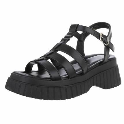 Damen Keilsandaletten - black