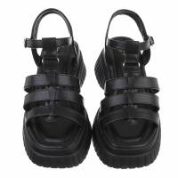 Damen Keilsandaletten - black