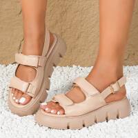 Damen Keilsandaletten - beige