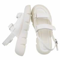 Damen Keilsandaletten - white