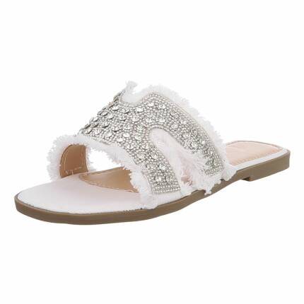 Damen Flache Sandalen - white
