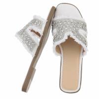 Damen Flache Sandalen - white