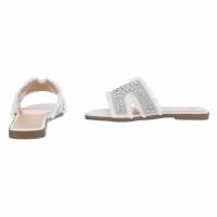Damen Flache Sandalen - white