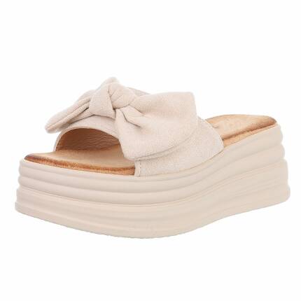Damen Pantoletten - beige