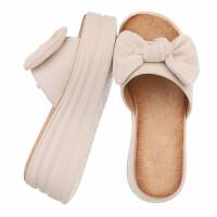 Damen Pantoletten - beige