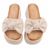 Damen Pantoletten - beige