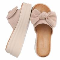 Damen Pantoletten - khaki