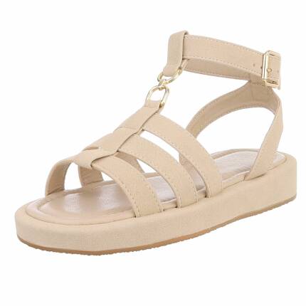 Damen Keilsandaletten - apricot