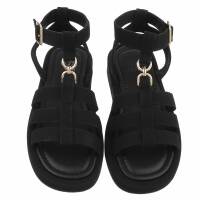 Damen Keilsandaletten - black