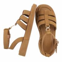 Damen Keilsandaletten - camel