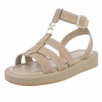 Damen Keilsandaletten - khaki