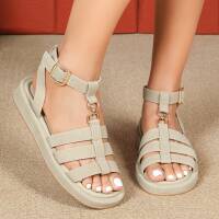 Damen Keilsandaletten - khaki