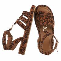 Damen Keilsandaletten - leopard