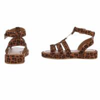 Damen Keilsandaletten - leopard