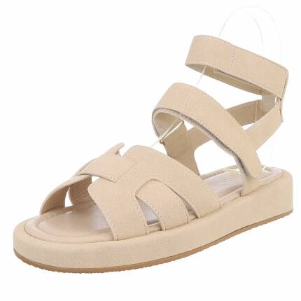 Damen Keilsandaletten - apricot