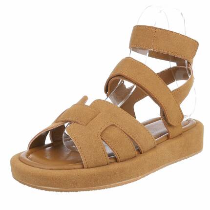 Damen Keilsandaletten - camel