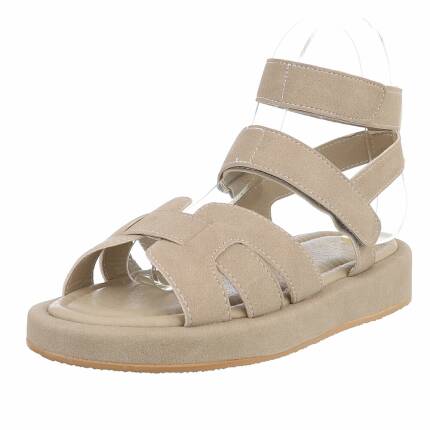 Damen Keilsandaletten - khaki