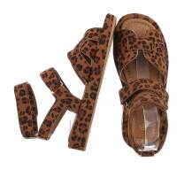 Damen Keilsandaletten - leopard